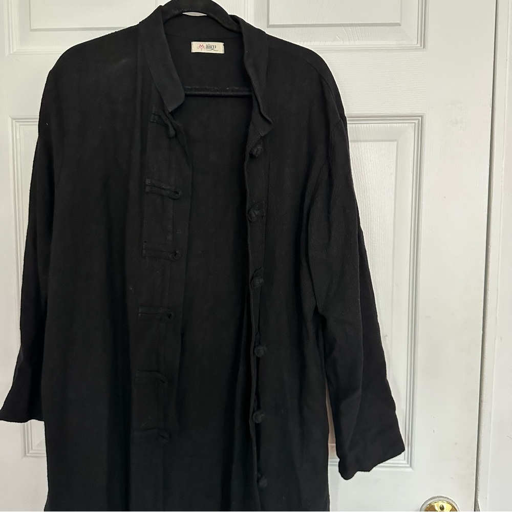 Black Chinese Style Linen Jacket